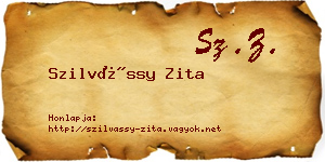 Szilvássy Zita névjegykártya